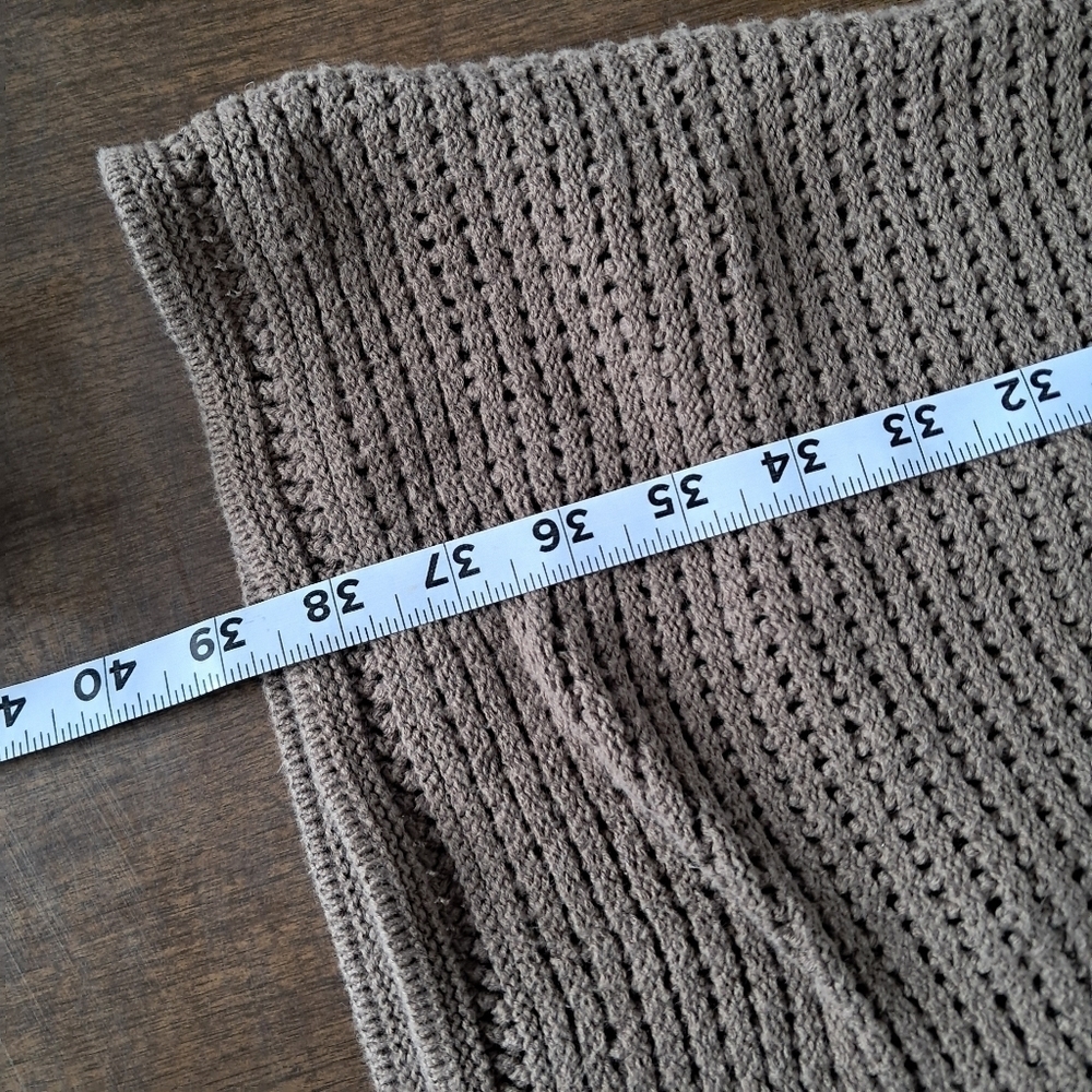 Athleta Women’s Size Large Brown Crochet Knit Lace Knee Length Tank Sheath Dress - Picture 7 of 7